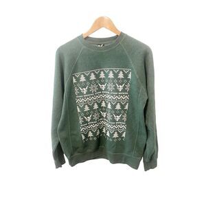 Stone Brewing Green Christmas Crewneck Pullover Sweatshirt‎